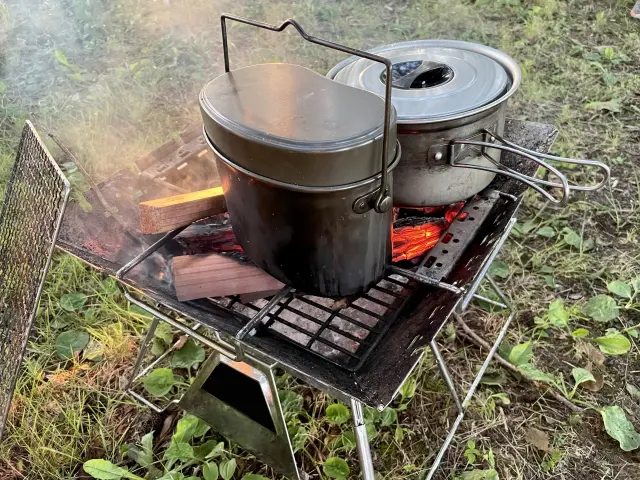 焚き火台 グリル BBQ ならせ ステンレス バーベキュー