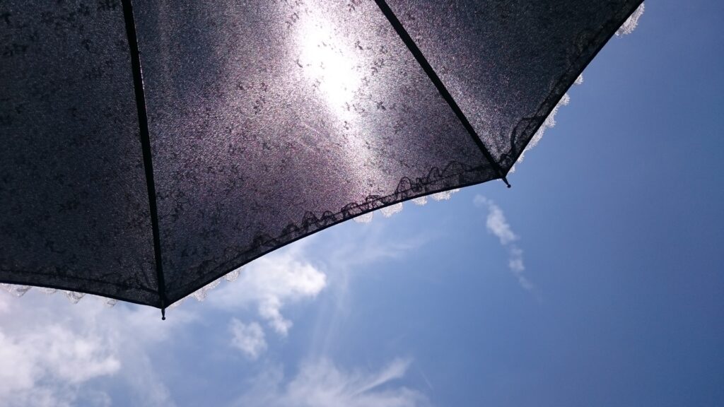 黒の日傘