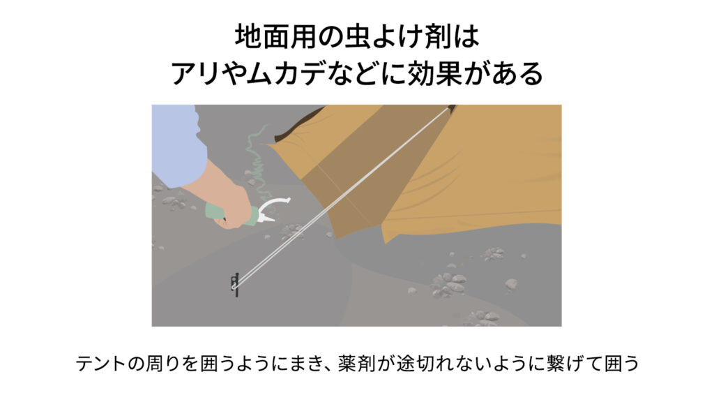 地面用の虫除け剤はアリやムカデなどに効果がある