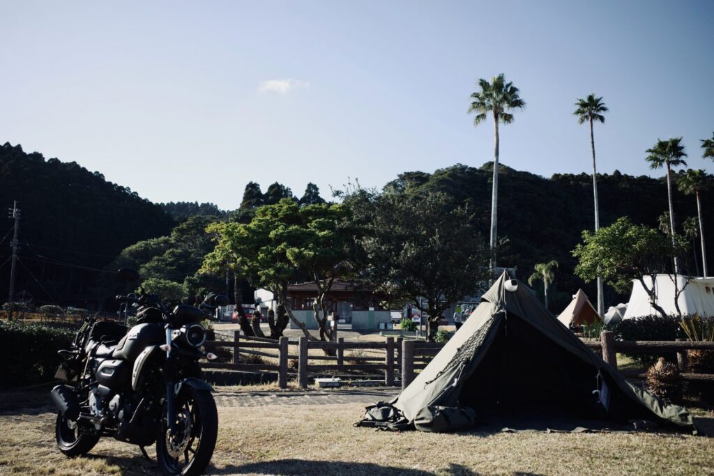 バイクとテント