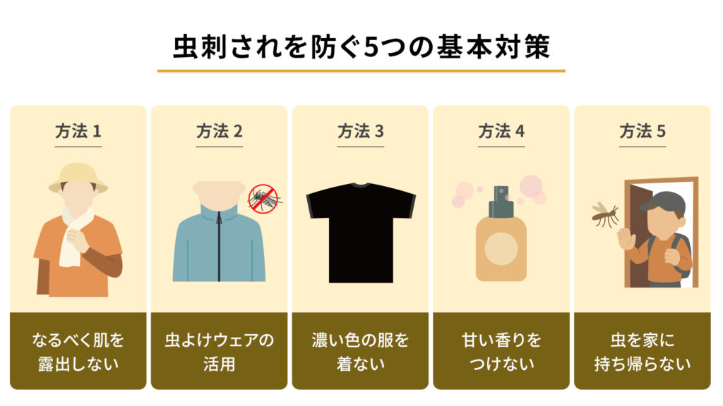 虫刺されを防ぐ5つの基本対策