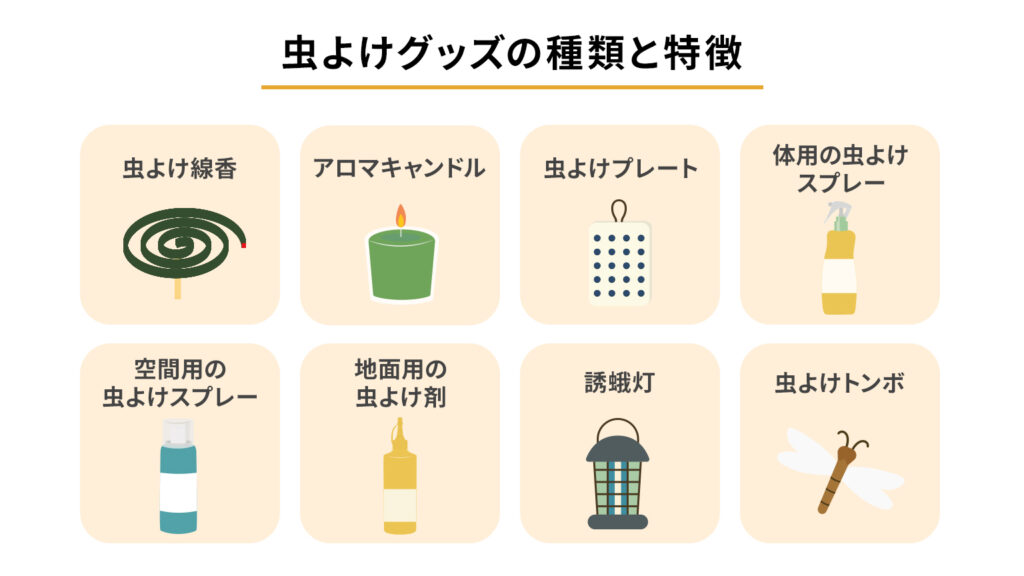 虫除けグッズの種類一覧